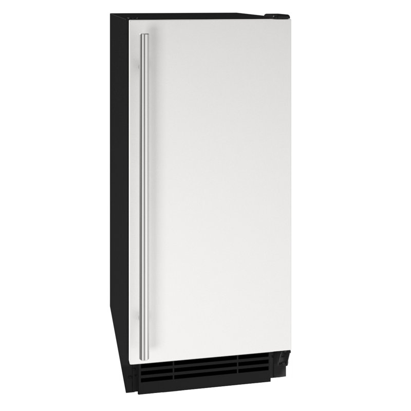 15" Clear Ice Machine, White Solid