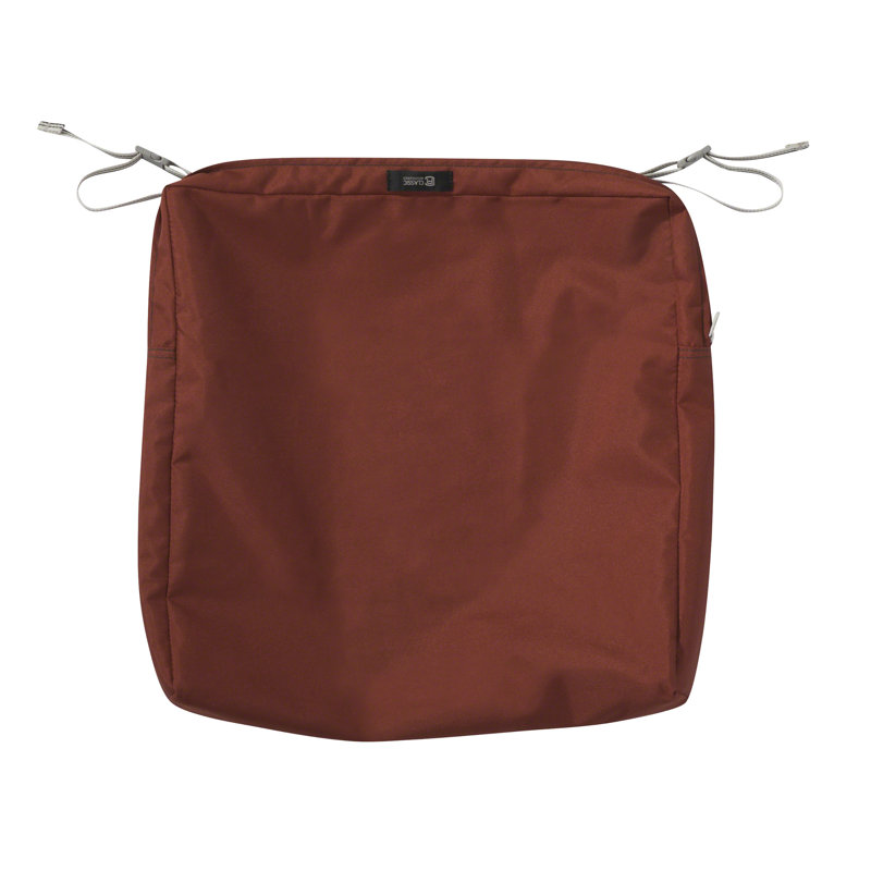Jaylon Outdoor Dining Chair Cushion Cover, Spice, 19" W x 19" D