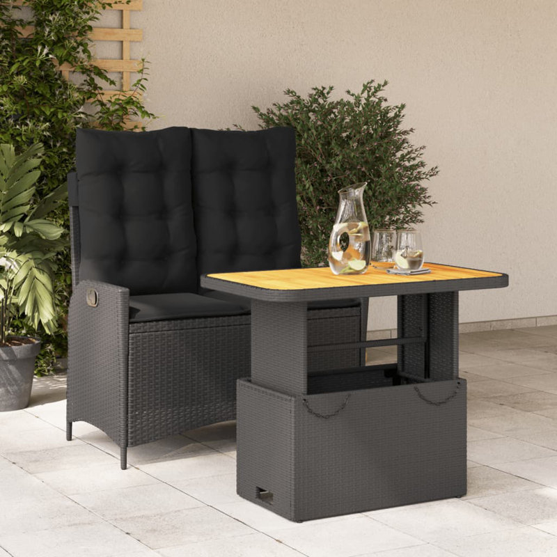 Ensemble repas 2 pièces avec coussins en rotin Latitude Run® Latitude Run®, H 28 po x L 35,4 po x l 21,7 po