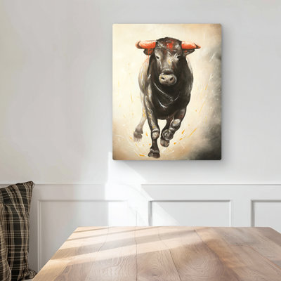 Bull Running - Western Metal Print for Home Decor | Unique Art