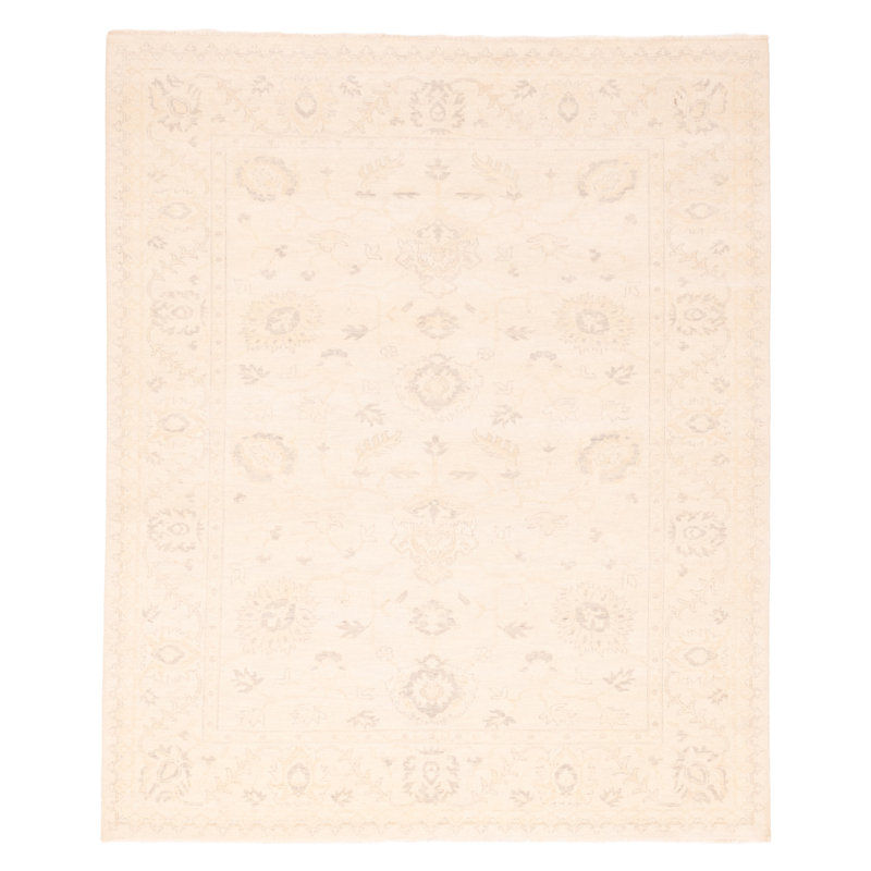 Tapis moderne kaki Oushak 8 pi 3 po x 9 pi 10 po
