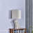 Resin Doodle Dog Table Lamp With Linen Shade-2123163930