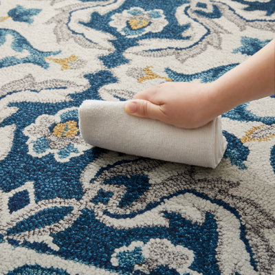Abstract Machine Printed Shag Area Rug