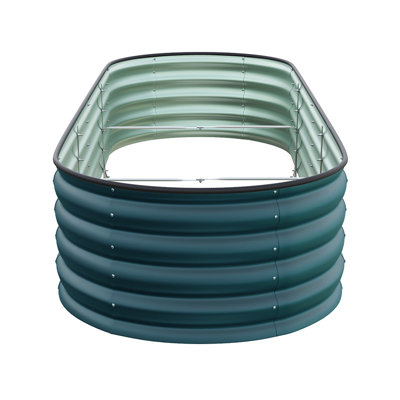 Oval-Shaped Galvanised Steel Raised Garden Bed