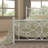 White Full Size Metal Bed Frame with Headboard and Footboard, Victorian Butterfly Platform Bedframes, Heavy Duty Platform Storage Bed, Noise-Free Slatted Base-490440645-490440647