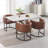 Upholstered Faux Leather Dining Chair Modern Arm Chair-2112371608-2112371610
