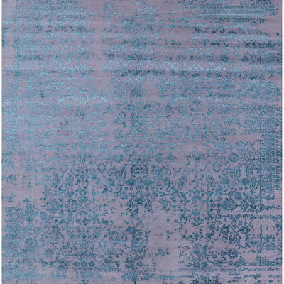 Tapis bleu à motif floral Ensembles