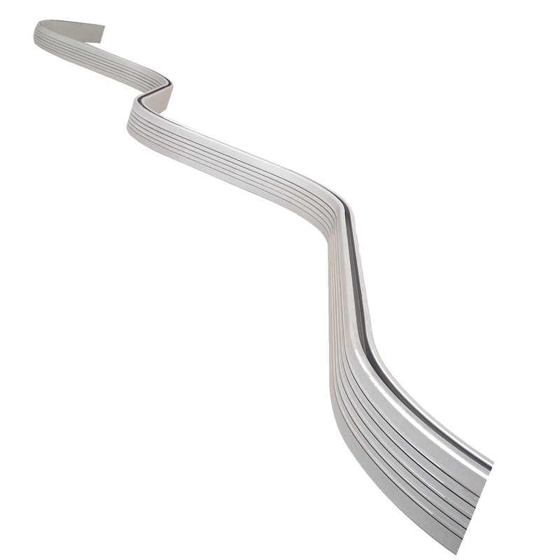 Wave 250cm Curved Shower Curtain Rod, Silver