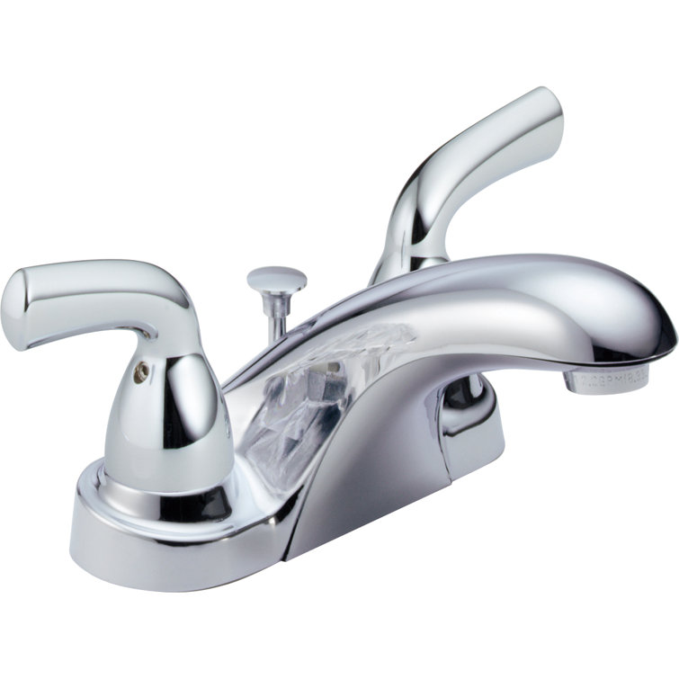 Centerset 2-handle Bathroom Faucet with Drain Assembly