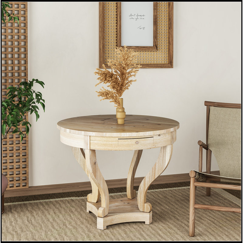 Pieds courbés de style campagnard de petite taille, table de bout, table de bout, table d'appoint, table basse pour coin-repas, cuisine, salle à manger ou salon, grain de bois naturel vieilli