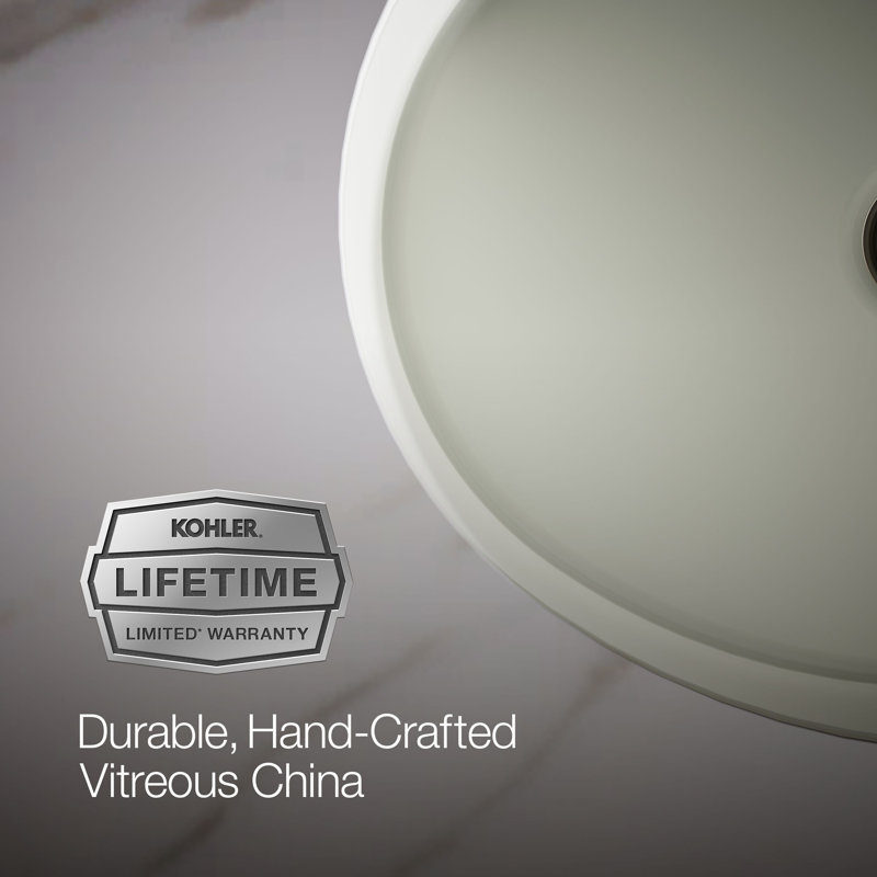 Verticyl Ceramic Oval Undermount Bathroom Sink with Overflow, Dune