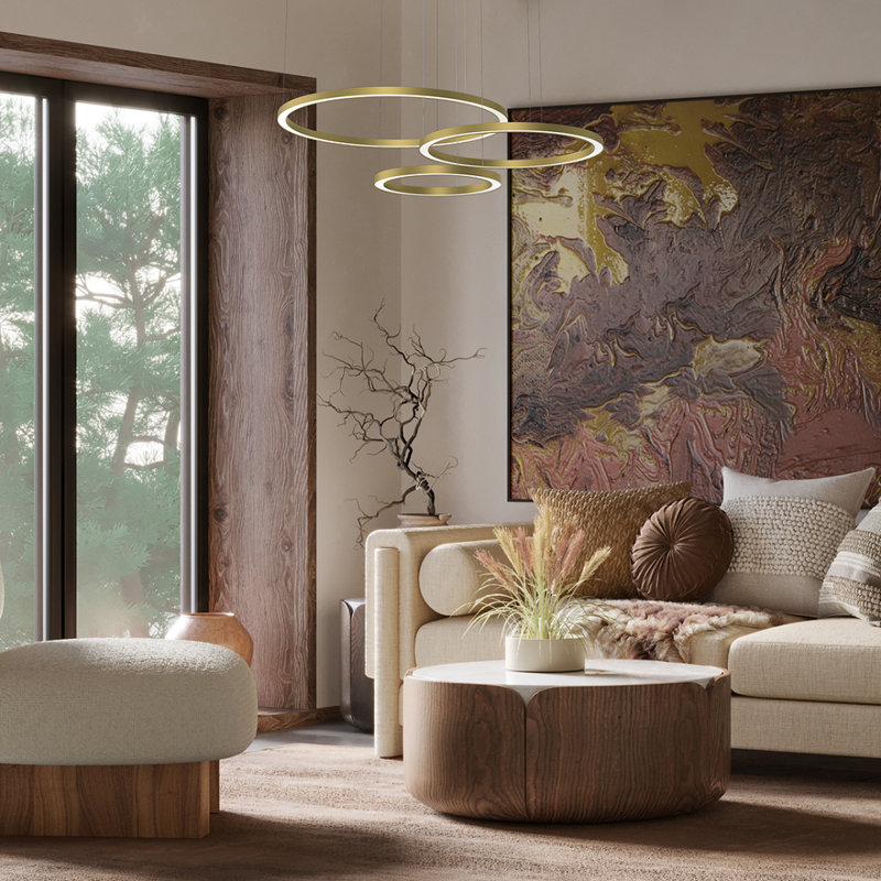 Carnol 3 - Light LED Cluster Pendant, Gold