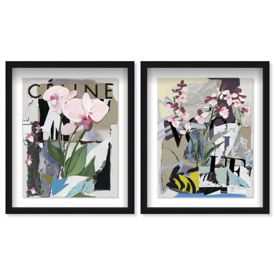Fine Art Fashion Set Shadowbox Floral & Botanical Print by Oliver Gal, Black Frame, 16 x 20