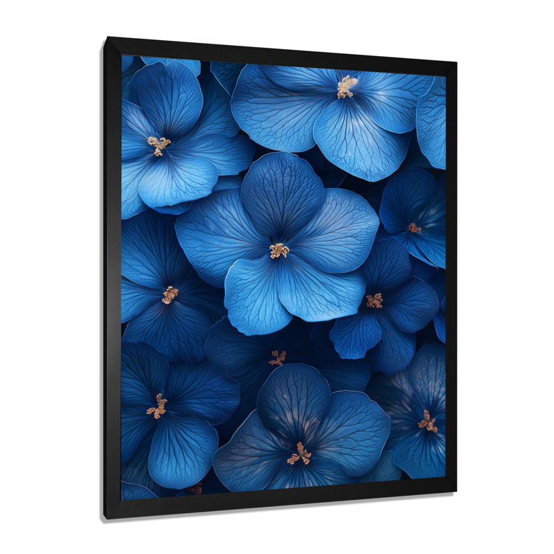 Batson - Art mural floral, H 32 po x l 24 po, Noir, Reproduction encadrée d'une seule photo
