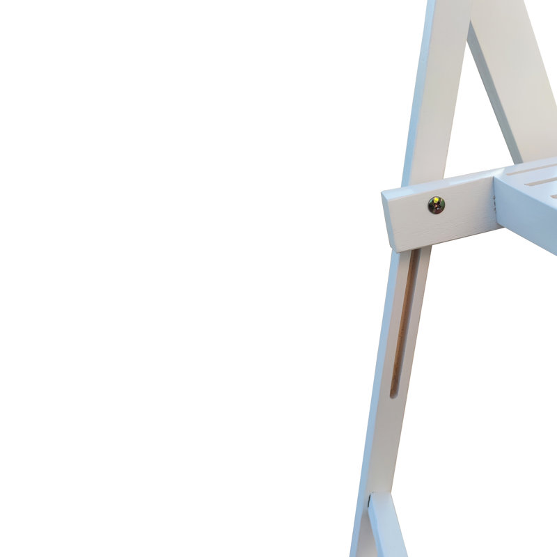 Chaises pliantes en bois massif blanc de 4 personnes avec siège à lattes pour une détente imbattable, plusieurs occasions convenables, peu encombrant, léger, avec une capacité de charge maximale de 220 lb, avec tout le confort exceptionnel, toutes
