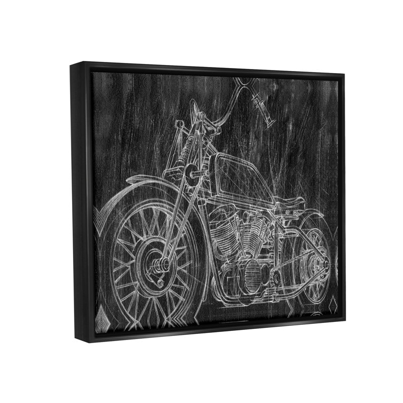 «Monotone», art mural noir et blanc sur toile par Ethan Harper, H 25 po x l 31 po x P 1,7 po, Cadre flottant noir de jais