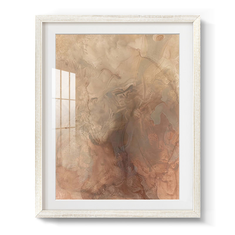 Marble Ground I -Framed Print, 28.5" H x 20.5" W, White