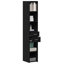 vidaXL Bookcase with Drawer Engineered Wood Storage Furniture Tall Bookshelf-1198894512