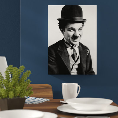 Charlie Chaplin Photographic - Wrapped Canvas