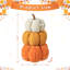 13"H Fall Stacked Fabric Pumpkin