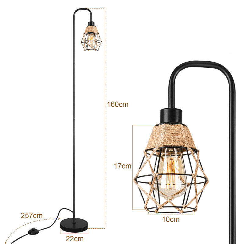 160cm Matte Traditional Floor Lamp
