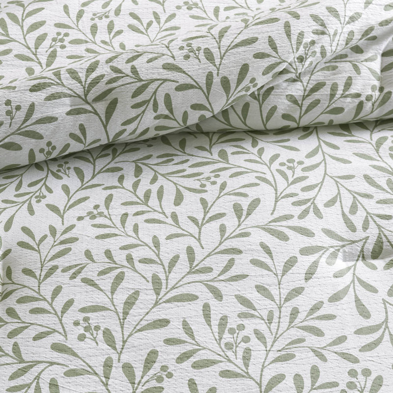 Ultra-soft Sage Green Bedding Set, Polyester Comforter For Home