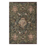 Rug & Kilim’S Armorial Tudor Style Rug In Black, With Beige, Blue And Gold Tones