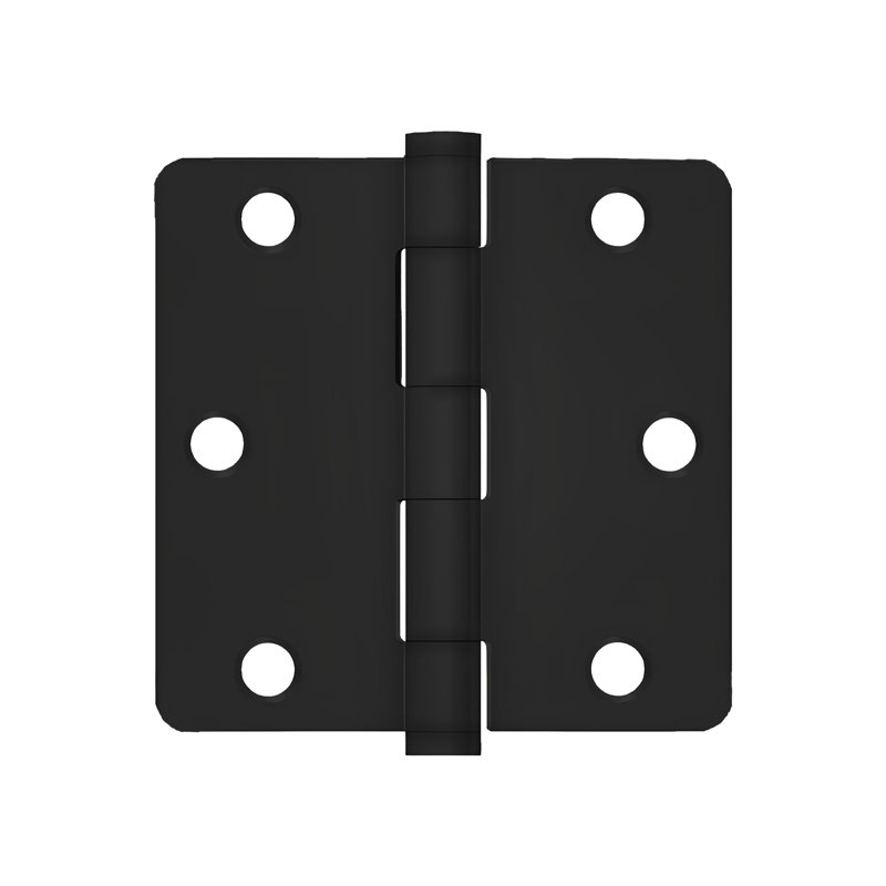 Paire de charnières SS35R41B 3,5 po x 3,5 po x 1/4 po de couleur noire peinte