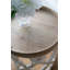 Grande table d'appoint 23 po blanche vieillie
