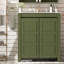 Meuble-lavabo de ferme 30 po avec lavabo en céramique, porte à fermeture en douceur, tablette réglable, armoire de rangement vert olive, structure en bois moderne, conception spacieuse et surface facile à nettoyer