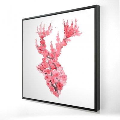 «Deer With Cherries Blossom»