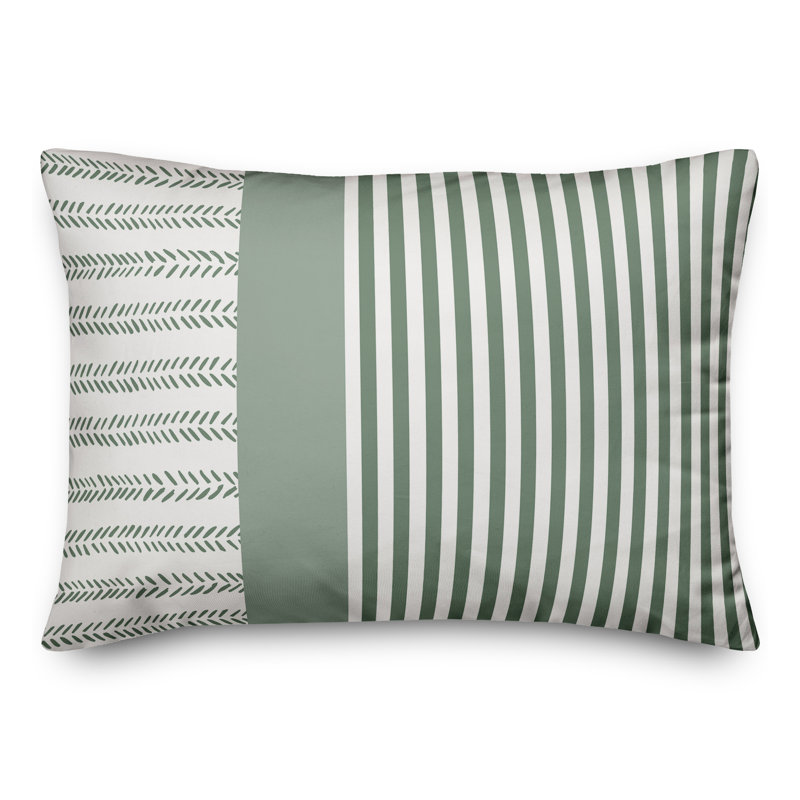 Abstract Outdoor Throw Pillow, Green