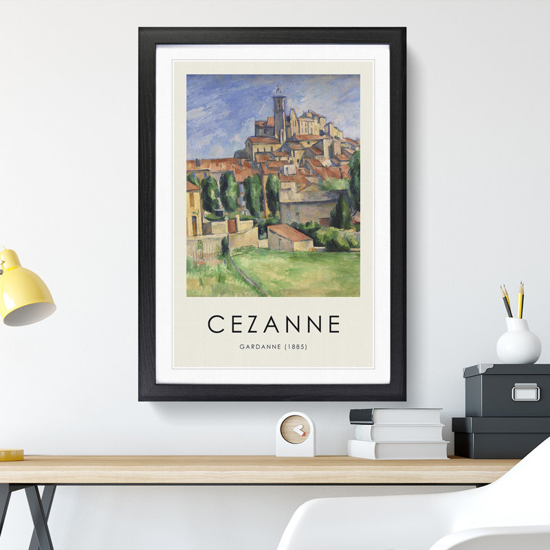 Gardanne Vol.2 by Paul Cezanne - Single Picture Frame Print, 36cm H x 27cm W x 2cm D, Black Framed