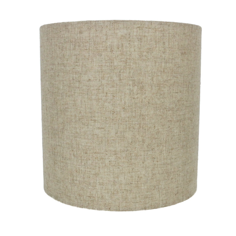 Abat-jour tambour en lin (araignée), H 10 po x l 10 po x P 10 po, Beige