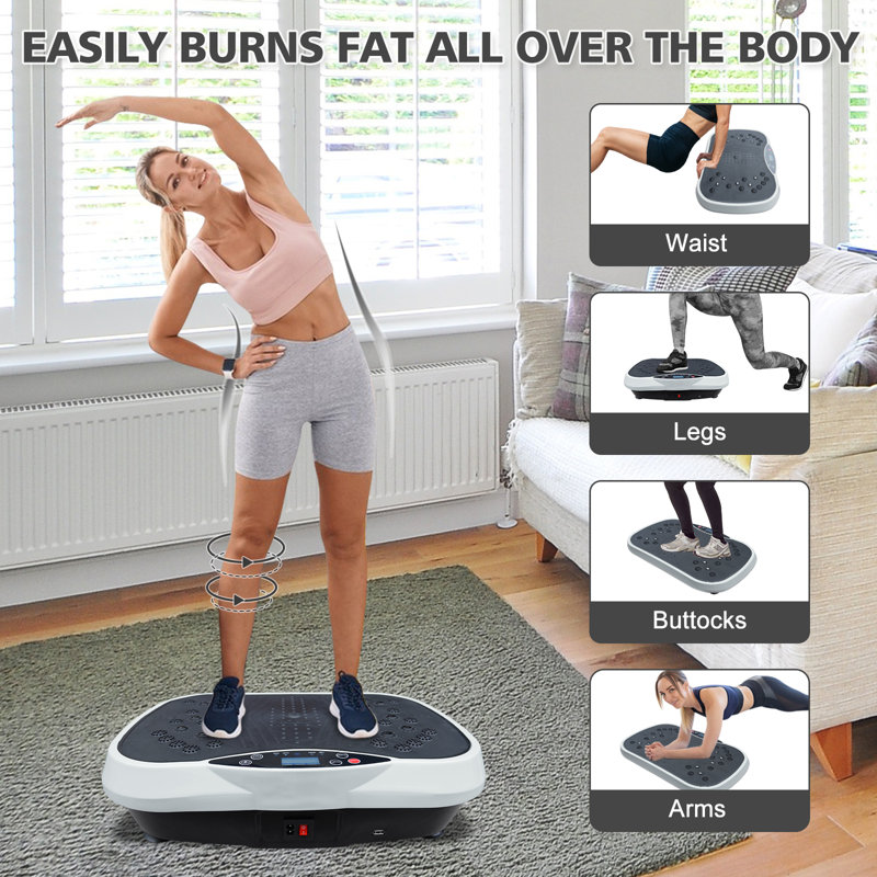 Machine d'exercice à plaque vibrante - Plateforme vibrante pour l'entraînement du corps entier pour perdre du poids et tonifier, équipement d'entraînement à domicile
