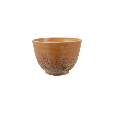 Round Terra‑Cotta Serving Bowl In Reactive Glaze