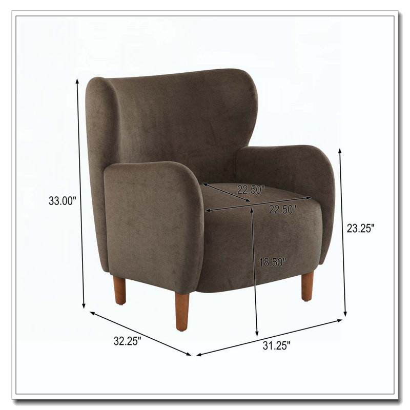Fauteuil club à oreilles en velours