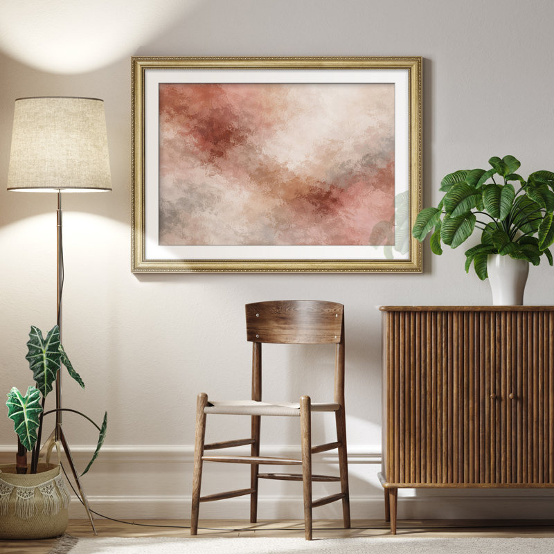 Art mural encadré 26 po x 36 po, H 26 po x l 36 po, Reproduction encadrée avec passe-partout