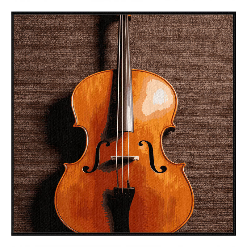 Washable Cello Music Area Rug, Square 8'
