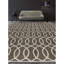 Geometric Area Rug in Dark Gray