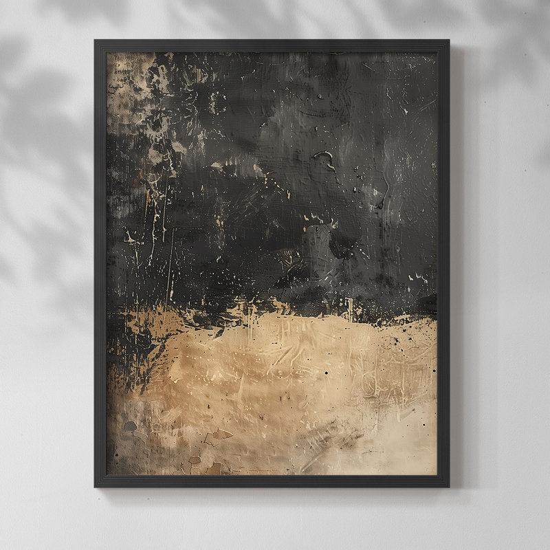ABSTRACT Series CECXLI - Impression encadrée de qualité supérieure - Prêt à être accroché - Aucun clou requis, Cadre noir