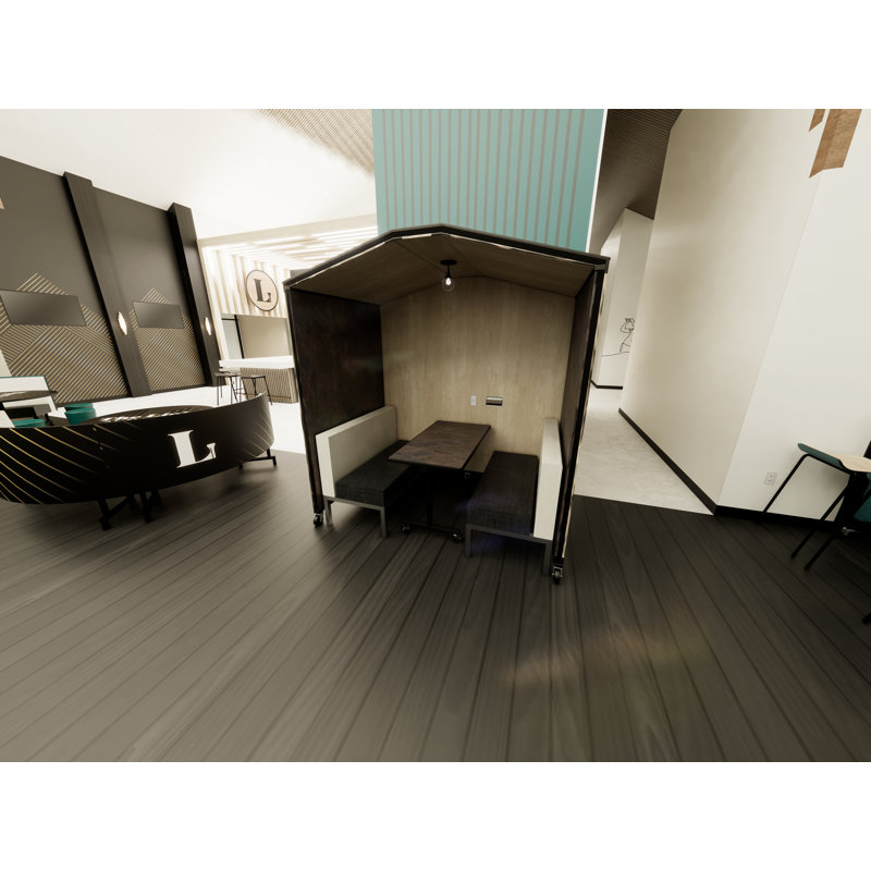 Meeting Room Unit with Booth System 48" Table Inside