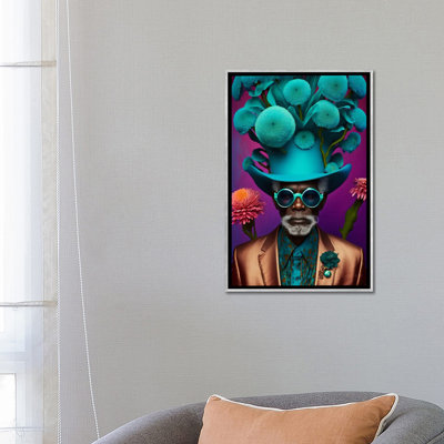 Retro Futurist African Grandpa - Mushrooms VII