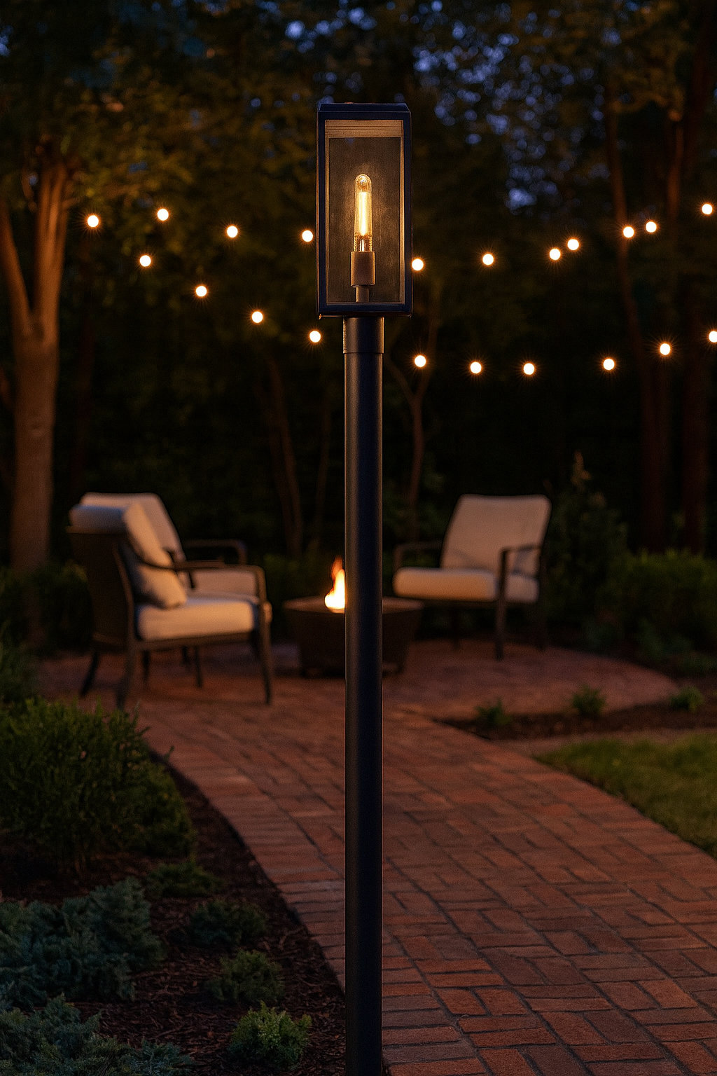 Caliana Outdoor Lantern Head, 19.25" H x 8.75" W x 8.75" D, Black