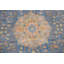 Tapis unique en laine noué à la main de style années 1950 de 8 pi 2 po x 11 pi 2 po bleu / jaune / orange