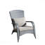 Chaise de patio avec coussins, coussin gris