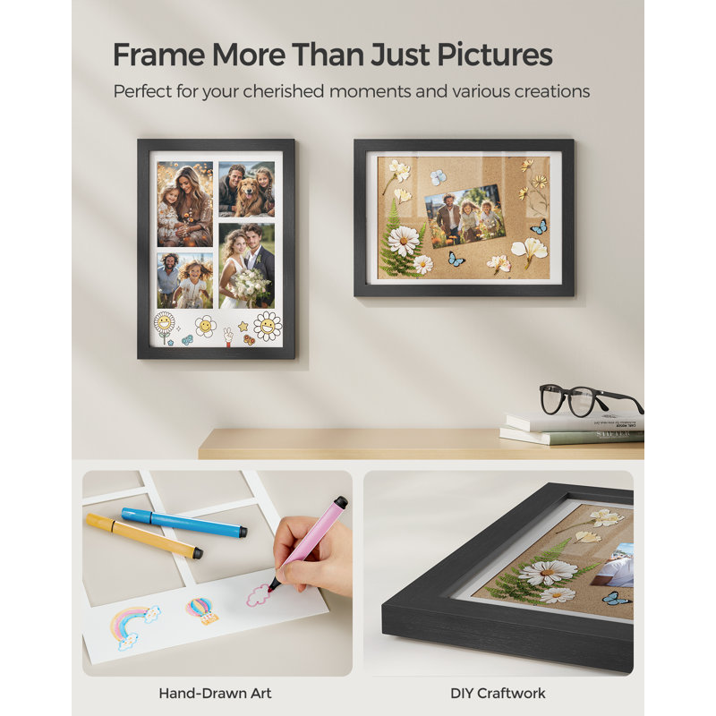 Black Picture Frame with Mat