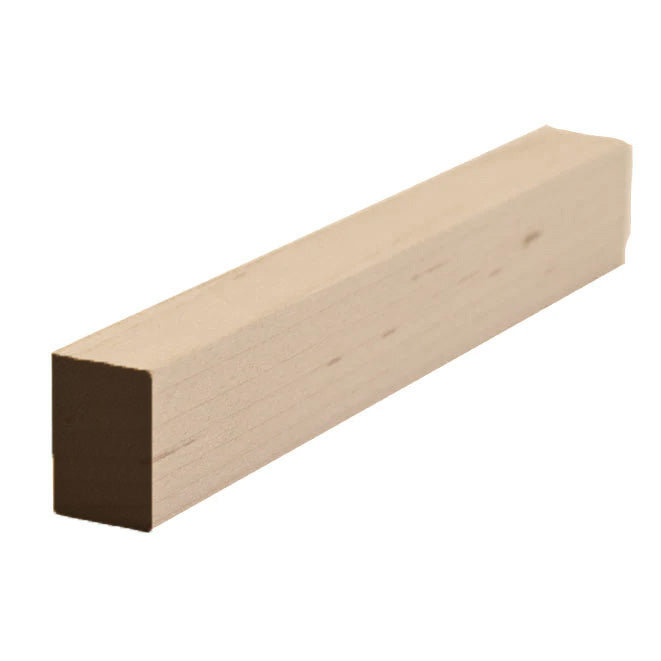 Plinthe de 3/4 po de hauteur x 1/2 po carré. Sans finition, Érable