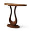Table console en bois massif brun noyer-1849238801