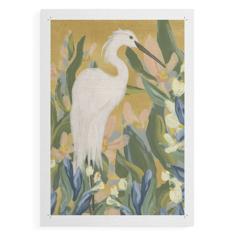 Aigrette florale II - impression sur toile seulement - non encadrée, H 60 po x l 40 po